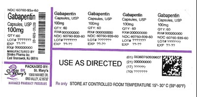 GABAPENTIN 60760-939-60.jpg 60760-939 - GABAPENTIN 60760 939 60